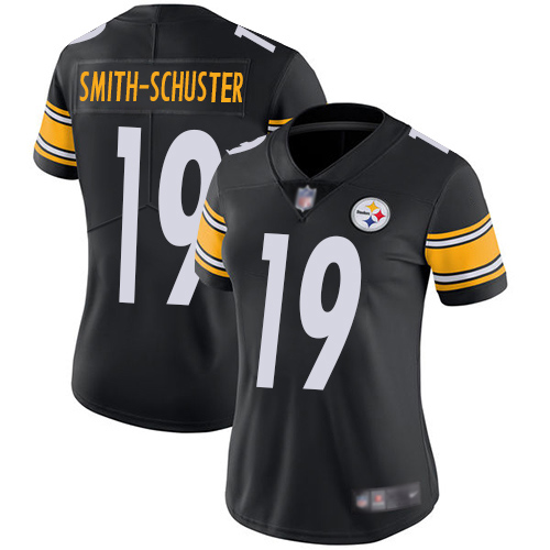 Women Pittsburgh Steelers Football 19 Limited Black JuJu Smith Schuster Home Vapor Untouchable Nike NFL Jersey